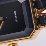 CHANEL シャネルプルミエールサイズ M Lady's GP/ leather watch quartz lindera board AB rank used silver storehouse