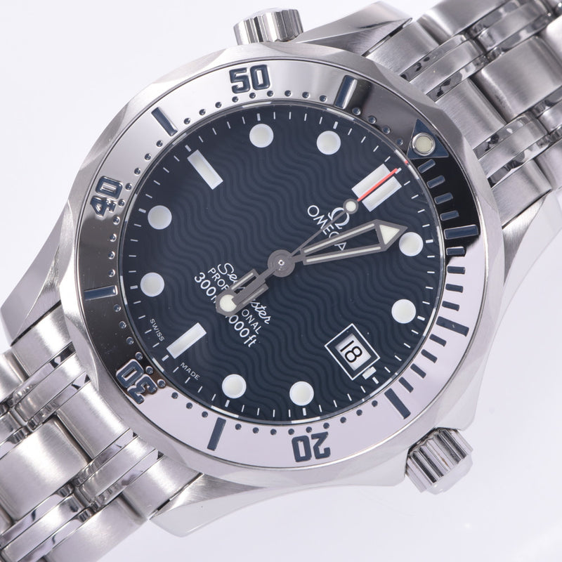 Omega Omega Seamaster Professional 2260.80 Men SS Watch Quartz Blue Characters A-Rank Used Silgrin