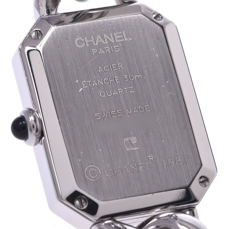 Chanel Chanel首映尺寸M H0452女士SS手表石英黑桌A级二手水池