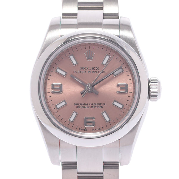 ROLEX Rolex Perpetual Roulette Engraving 176200 Women's SS Watch Automatic Pink / 369 Dimp A-Rank Used Silgrin