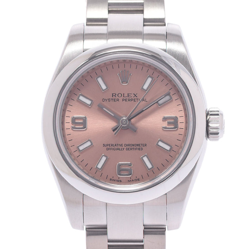 ROLEX ロレックス パーペチュアル ルーレット刻印 176200 レディース SS 腕時計 自動巻き ピンク/369文字盤 Aランク 中古 銀蔵