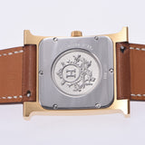 [Summer Selection Watches] Hermes Hermes Rumsis HH1.810 Men's GP / Leather Watch Quartz Champagne Dial A Rank Used Silgrin
