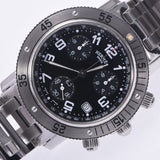 Hermes Hermes Clipper Diver Chrono CL2.910.330 Men's SS Watch Quartz Black Table A-Rank Used Silgrin