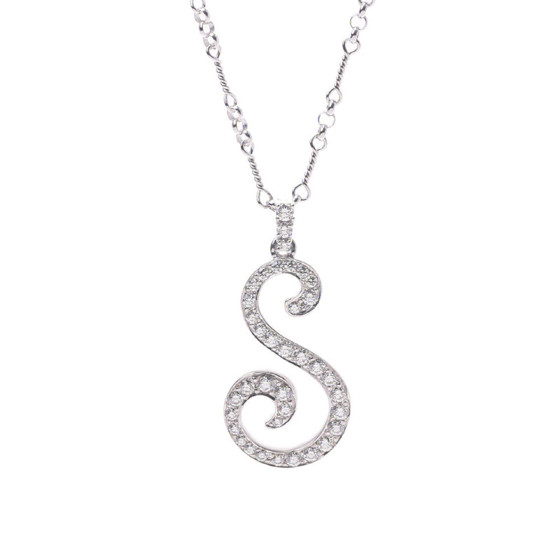 Other diamonds 0.90ct Unisex K18WG Necklace A rank used Silgrin