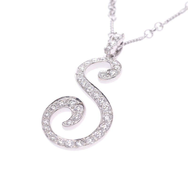 Other diamonds 0.90ct Unisex K18WG Necklace A rank used Silgrin