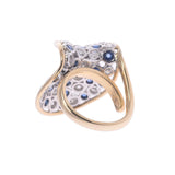 [Summer Selection Recommended] Other Sapphire 2.20ct Diamond 1.26ct 13 Ladies K18WG / YG Ring / Ring A-Rank Used Silgrin
