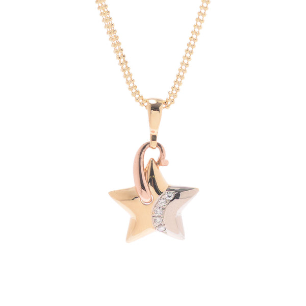 Other Star Motif Stars 5P Diamond 0.11CT Women's K18YG / PG / WG Necklace A-Rank Used Silgrin