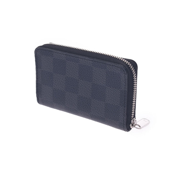 LOUIS VUITTON Louis Vuiton: Zippy, the Graphite, the Old Type, Black/Gray, N63076, Men' s damp canvas, coincase, A-Class A-Rank, Class of Chonzo.