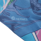 Hermes Hermes Twilley Cheval Phoenix / Horse and Immortal Bird Blue / Red / Pink Other Womens Silk 100% Scarf AB Rank Used Silgrin