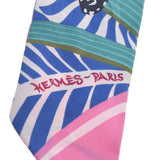 Hermes Hermes Twilley Jaguar Quetzal Jaguhal Butterfly Leopard Pattern Green / Blue / Red Womens Silk 100% Scarf AB Rank Used Sinkjo