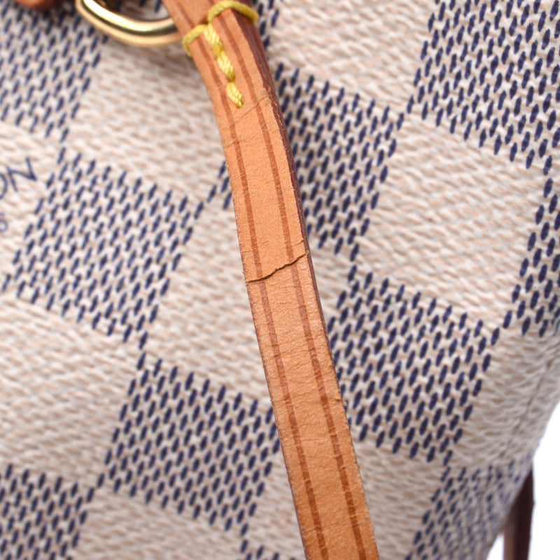 LOUIS VUITTON路易威登Azur Neverfull MM老白N51107女士Damier Azur帆布手提袋B等级二手Ginzo