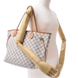 LOUIS VUITTON ルイヴィトン アズール ネヴァーフル MM 旧型 白 N51107 レディース ダミエアズールキャンバス トートバッグ Bランク 中古 銀蔵