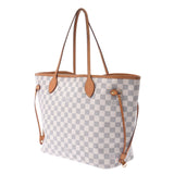 LOUIS VUITTON ルイヴィトン アズール ネヴァーフル MM 旧型 白 N51107 レディース ダミエアズールキャンバス トートバッグ Bランク 中古 銀蔵