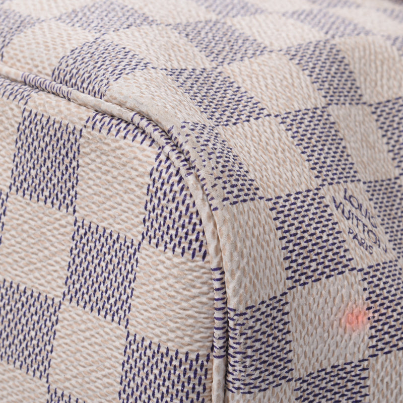 LOUIS VUITTON路易威登Azur Neverfull MM老白N51107女士Damier Azur帆布手提袋B等级二手Ginzo