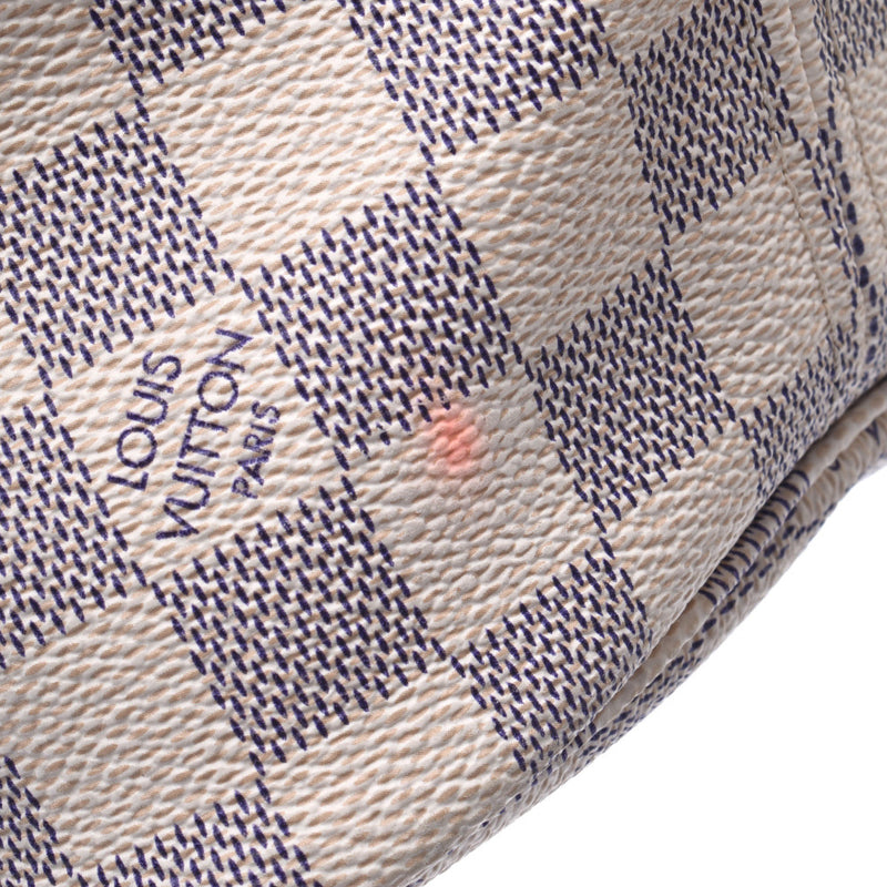 LOUIS VUITTON路易威登Azur Neverfull MM老白N51107女士Damier Azur帆布手提袋B等级二手Ginzo