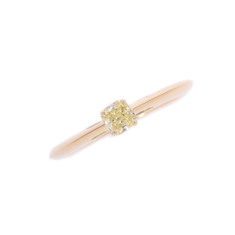 [Summer Selection Recommendation] Tiffany & CO. Tiffany Yellow Diamond 0.21ct Fy-IF-VG One-grain Diarring No. 9 Ladies K18YG Ring / Ring A-Rank Used Sinkjo