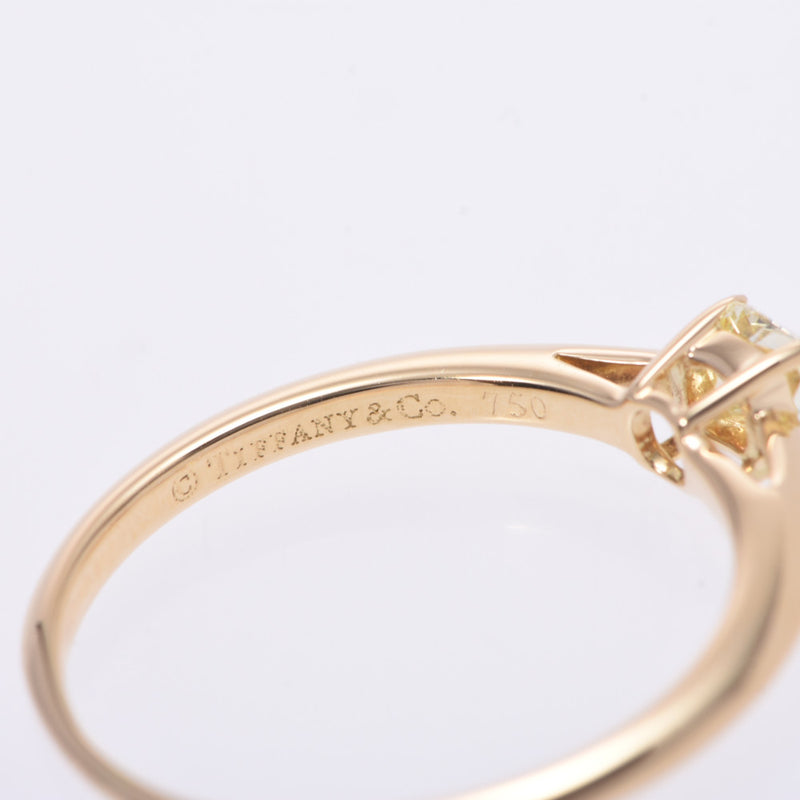 [Summer Selection Recommendation] Tiffany & CO. Tiffany Yellow Diamond 0.21ct Fy-IF-VG One-grain Diarring No. 9 Ladies K18YG Ring / Ring A-Rank Used Sinkjo