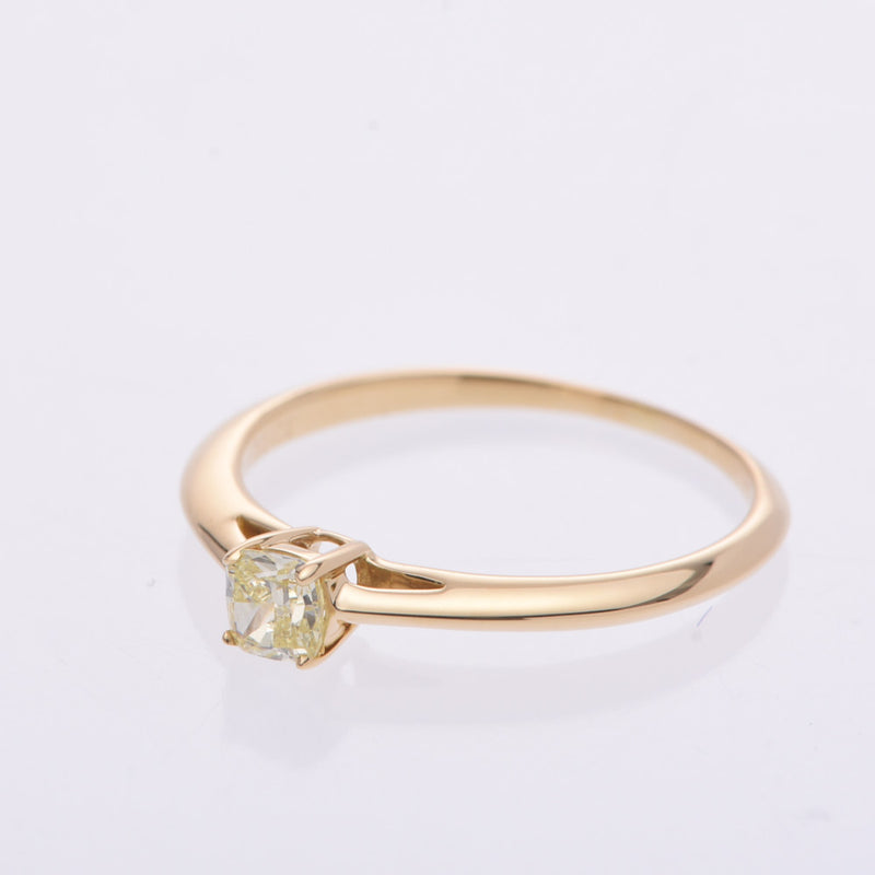 [Summer Selection Recommendation] Tiffany & CO. Tiffany Yellow Diamond 0.21ct Fy-IF-VG One-grain Diarring No. 9 Ladies K18YG Ring / Ring A-Rank Used Sinkjo