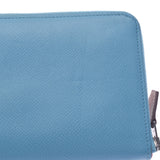 Hermes Hermes Azaplong Silk Inn Blue Nord D Steel (around 2019) Unisex Voepson Long Wallet B Rank Used Silgrin