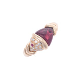 BVLGARI Bulgari Naturia No. 12 Ladies K18YG / Pink Tour Marine Ring / Ring A-Rank Used Silgrin