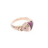 BVLGARI Bulgari Naturia No. 12 Ladies K18YG / Pink Tour Marine Ring / Ring A-Rank Used Silgrin