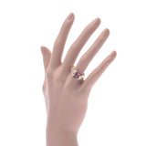 BVLGARI Bulgari Naturia No. 12 Ladies K18YG / Pink Tour Marine Ring / Ring A-Rank Used Silgrin