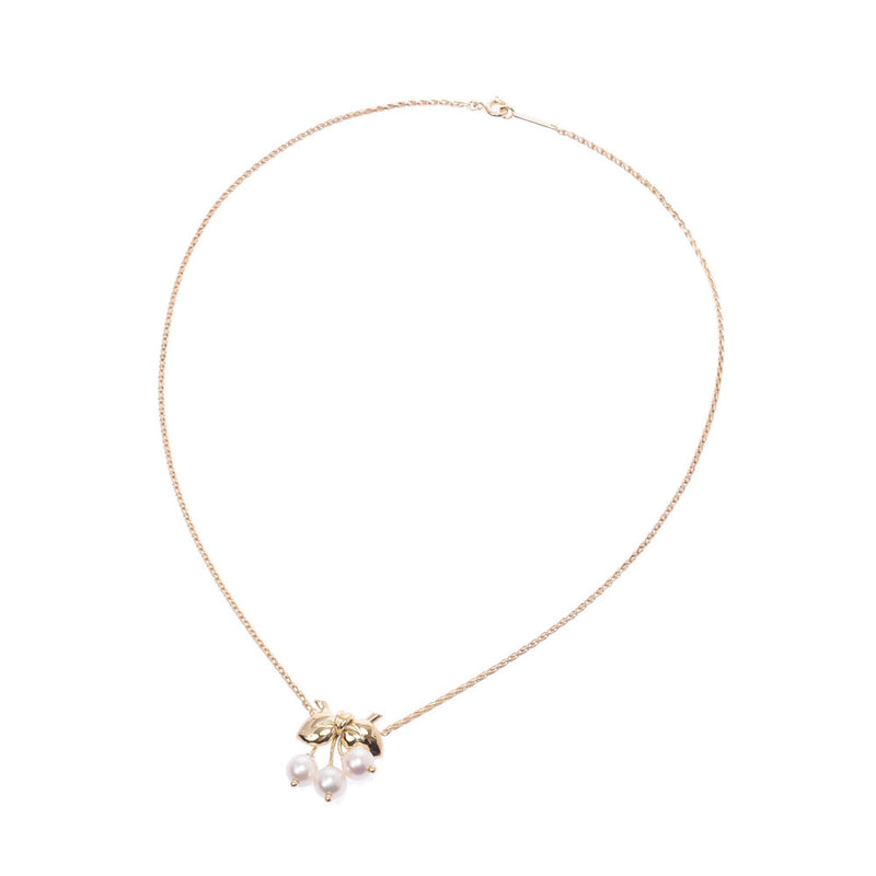 [Summer Selection Recommendation] Van Cleef & Arpels Van Cliffe & Arpel Cherry Motif Women's 18kt / Pearl Necklace A-Rank Used Sinkjo