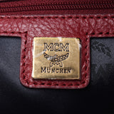MCM MCM Moem Backpack Studs Bordeaux Women's Curf Rucks Day Pack A-Rank Used Silgrin