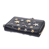 Jimmy Choo Jimmy Choo Star Study Card Case Black Unisex Calf Coin Case A-Rank Used Sinkjo