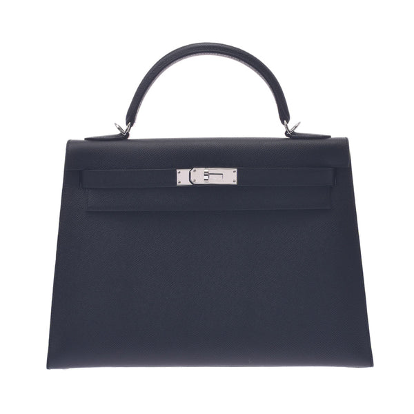 Hermes Hermes Kelly 32 outside sewing 2way black silver bracket A (around 2017) Women's Voepson handbag A rank used sinkjo