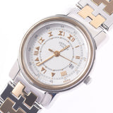 Hermes Hermes Calic女性GP / SS Watch石英白色航班AB排名使用过Silgrin