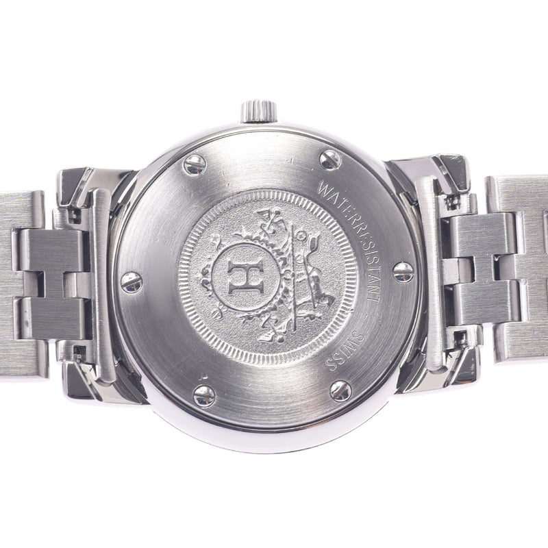 Hermes Hermes Calic女性GP / SS Watch石英白色航班AB排名使用过Silgrin