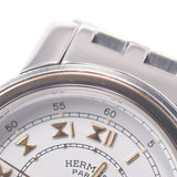 Hermes Hermes Calic女性GP / SS Watch石英白色航班AB排名使用过Silgrin