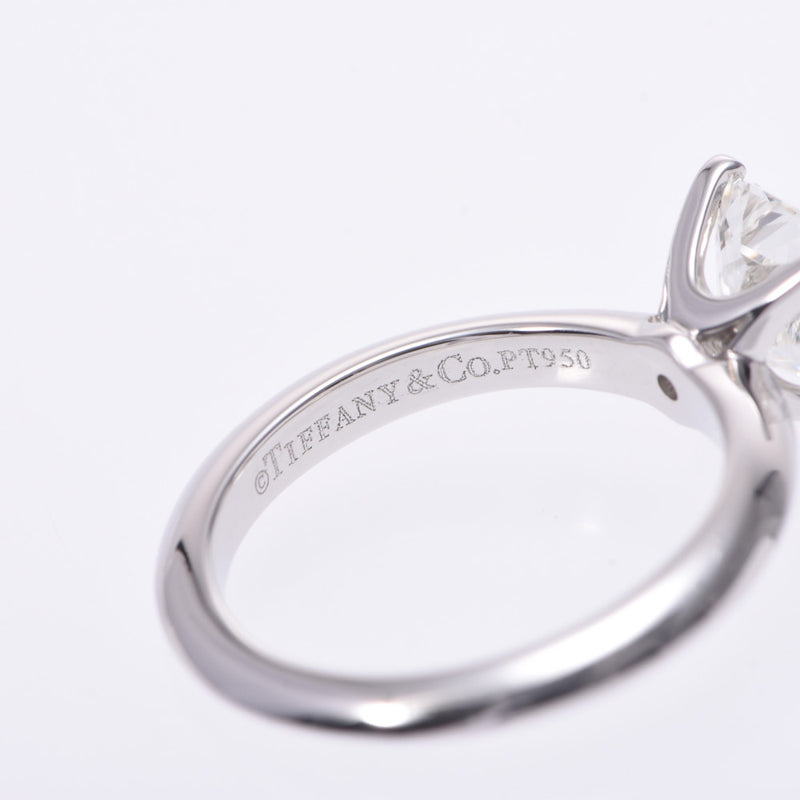 [Summer Selection Recommendation] Tiffany & CO. Tiffany Princess Cut Diamond 1.26ct I-VVS2-EX 6.5 Ladies PT950 Platinum Ring / Ring A-Rank Used Silgrin