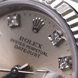 ROLEX Rolex Day Just 10P Diamond 69174G Ladies WG / SS Watch Automatic Silver Dishes AB Rank Used Silgrin