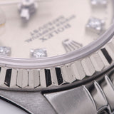 ROLEX Rolex Day Just 10P Diamond 69174G Ladies WG / SS Watch Automatic Silver Dishes AB Rank Used Silgrin