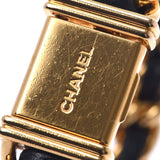 CHANEL シャネル プルミエール サイズL H0001 レディース GP/革 腕時計 クオーツ 黒文字盤 Aランク 中古 銀蔵