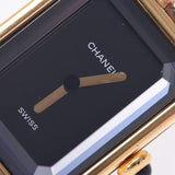 CHANEL シャネルプルミエールサイズ M Lady's GP/ leather watch quartz lindera board AB rank used silver storehouse