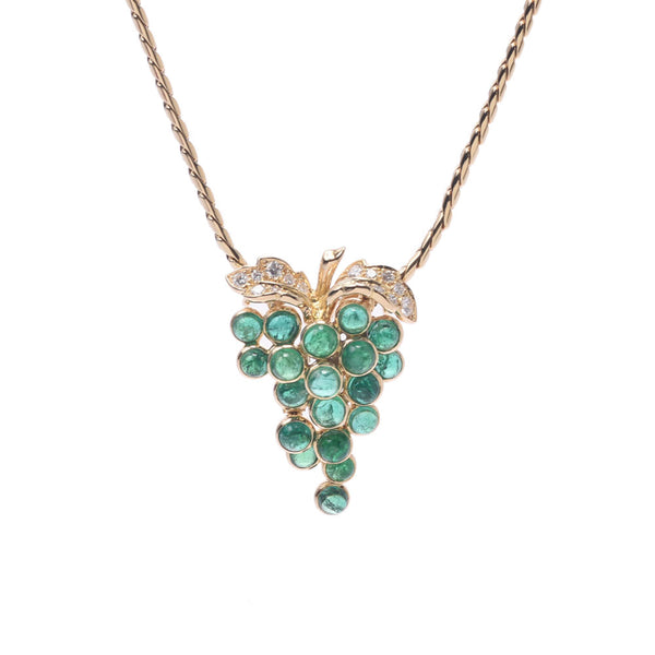 Piaget Piaget Grape Motivue Unisex K18YG / Emerald Necklace A-Rank Used Silgrin