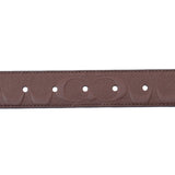 COACH Coach Signature Reversible Outlet Tea / Black Silver Bracket 91309 Unisex Curf Belt Unused Silgrin
