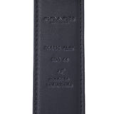 COACH Coach Signature Reversible Outlet Gray / Black Silver Flock F64825 Unisex PVC Belt Unused Silgrin