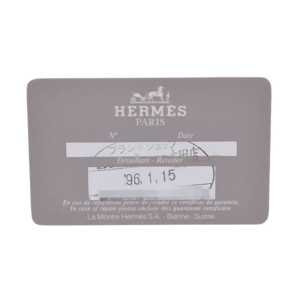 【夏季选择时钟】爱马仕HERMES MEROL女装GP /皮革手表石英白色航班AB排名使用SILGRIN