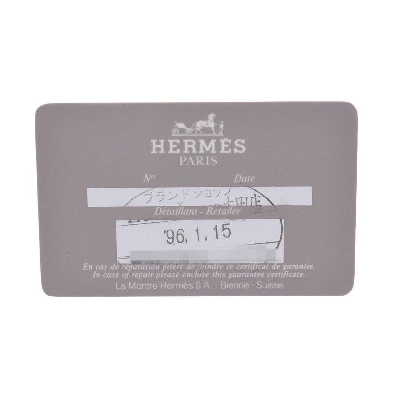 【夏季选择时钟】爱马仕HERMES MEROL女装GP /皮革手表石英白色航班AB排名使用SILGRIN