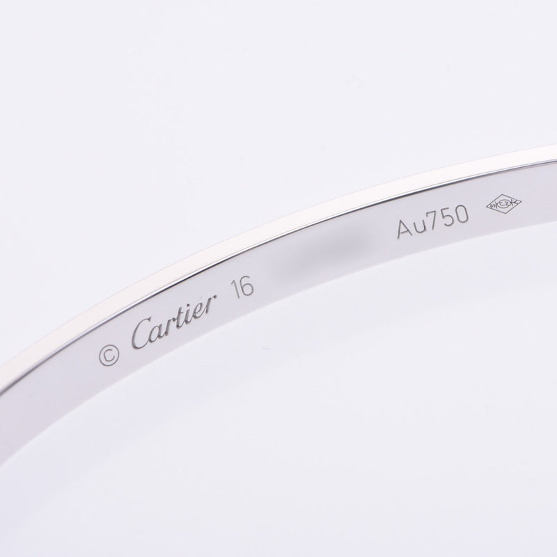 Cartier Cartier Love Braces Sm Half Diamond # 16 Women's K18WG Bracelet A-Rank Used Sinkjo