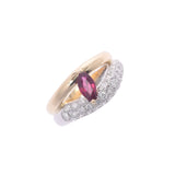 MILA SCHON Mirror chain Ruby 0.62CT Diamond 0.93ct 11 Ladies PT900 / K18 YG Ring / Ring A-Rank Used Silgrin