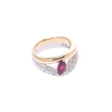 MILA SCHON Mirror chain Ruby 0.62CT Diamond 0.93ct 11 Ladies PT900 / K18 YG Ring / Ring A-Rank Used Silgrin