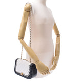 Chanel Chanel Matrasse链肩白色/黑金支架女装卷曲单肩包A-Rank使用Silgrin