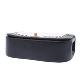 CHANEL Chanel Matrasse Chain Shoulder White / Black Gold Bracket Women's Curf Shoulder Bag A-Rank Used Silgrin