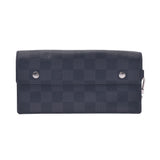 Louis Vuitton Louis Vuitton Damier Portfoille Acole Deon Black / Gray N60023 Men's Dumier Graphit Canvas Long Wallet B Rank Used Silgrin