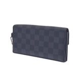 Louis Vuitton Louis Vuitton Damier Portfoille Acole Deon Black / Gray N60023 Men's Dumier Graphit Canvas Long Wallet B Rank Used Silgrin